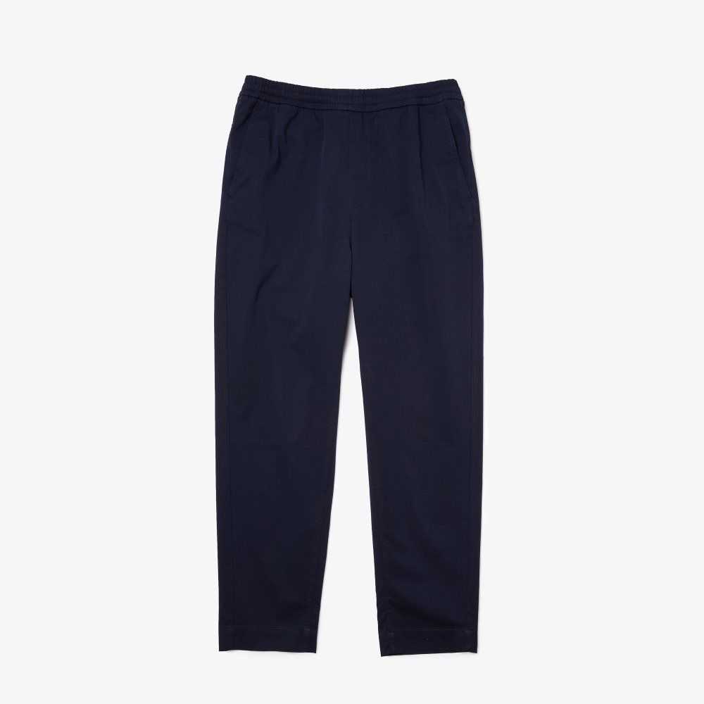Lacoste Stretch Cotton Jogging Pants Navy Blue | SNTI-67032