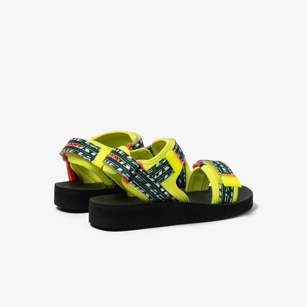 Lacoste Suruga Sandals Ylw/Blk | YSNA-68520