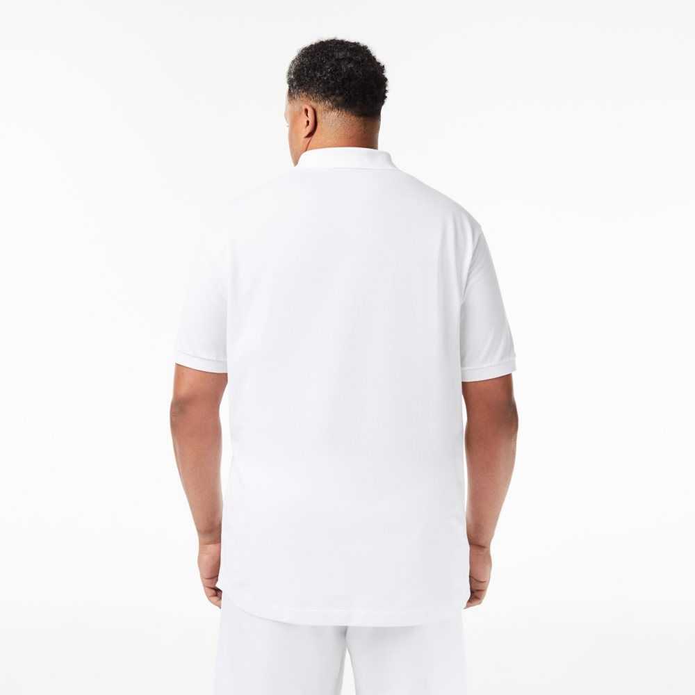 Lacoste Tall Fit Cotton Petit Pique Polo White | GKBW-32584