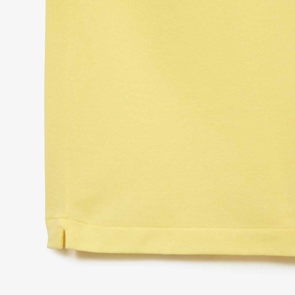 Lacoste Tall Fit Cotton Petit Pique Polo Yellow | PFUJ-18702