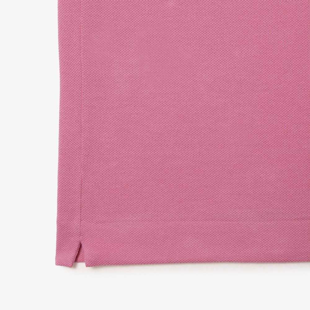 Lacoste Tall Fit Cotton Petit Pique Polo Pink | SVWJ-03845