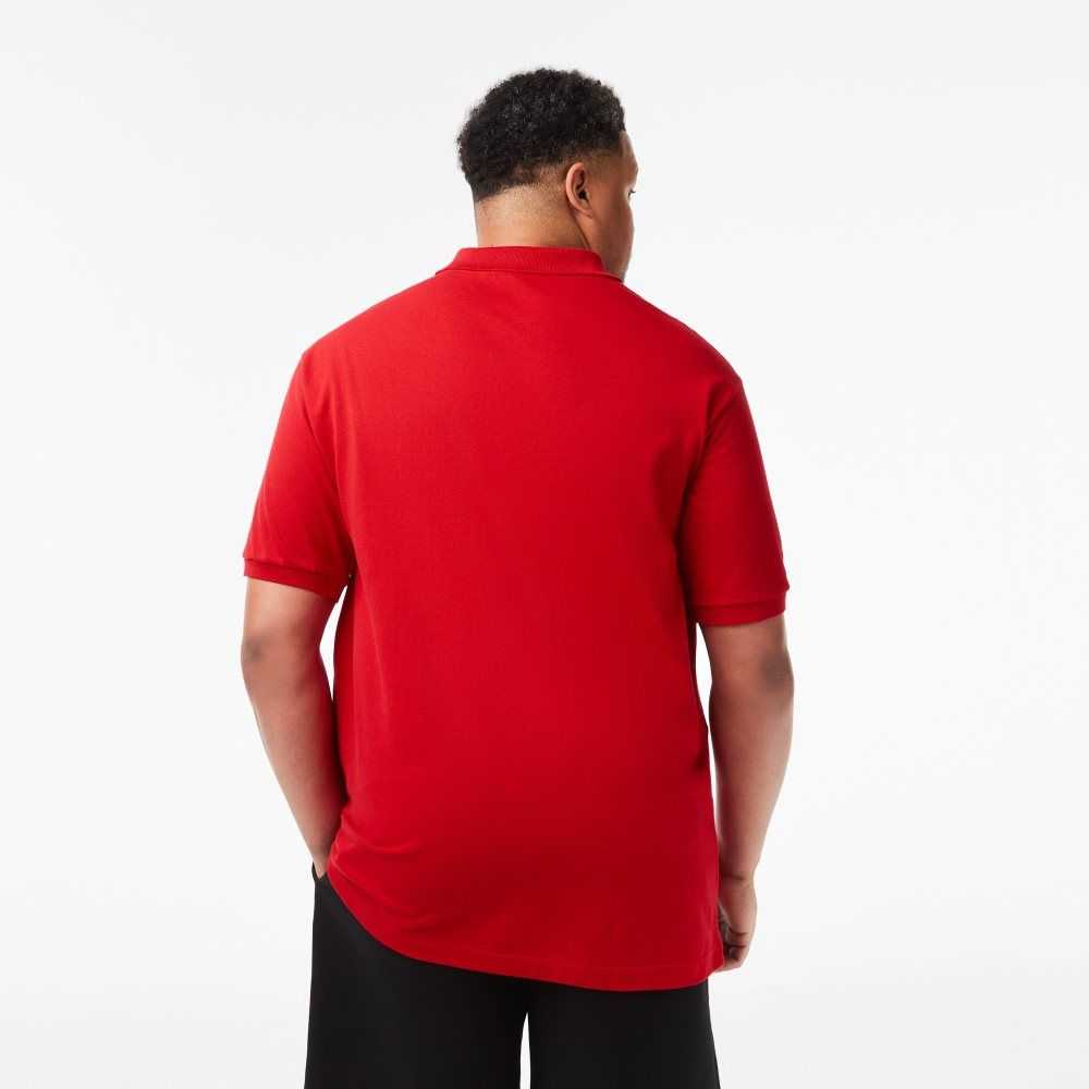 Lacoste Tall Fit Cotton Petit Pique Polo Red | YHLU-29413