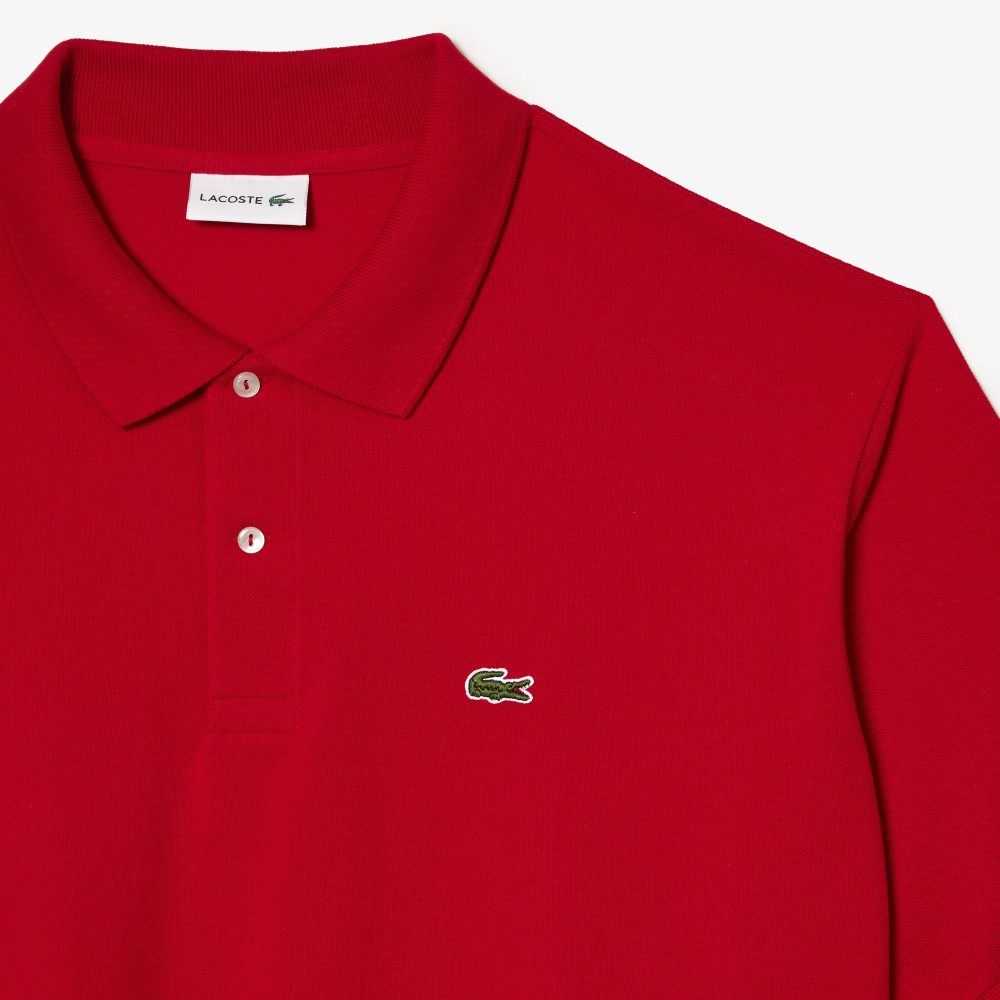 Lacoste Tall Fit Cotton Petit Pique Polo Red | YHLU-29413