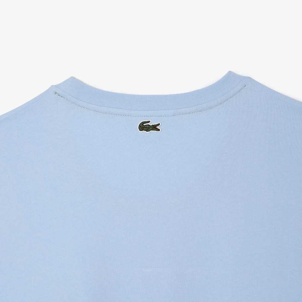 Lacoste Tall Fit Cotton T-Shirt Blue | ERBJ-96082