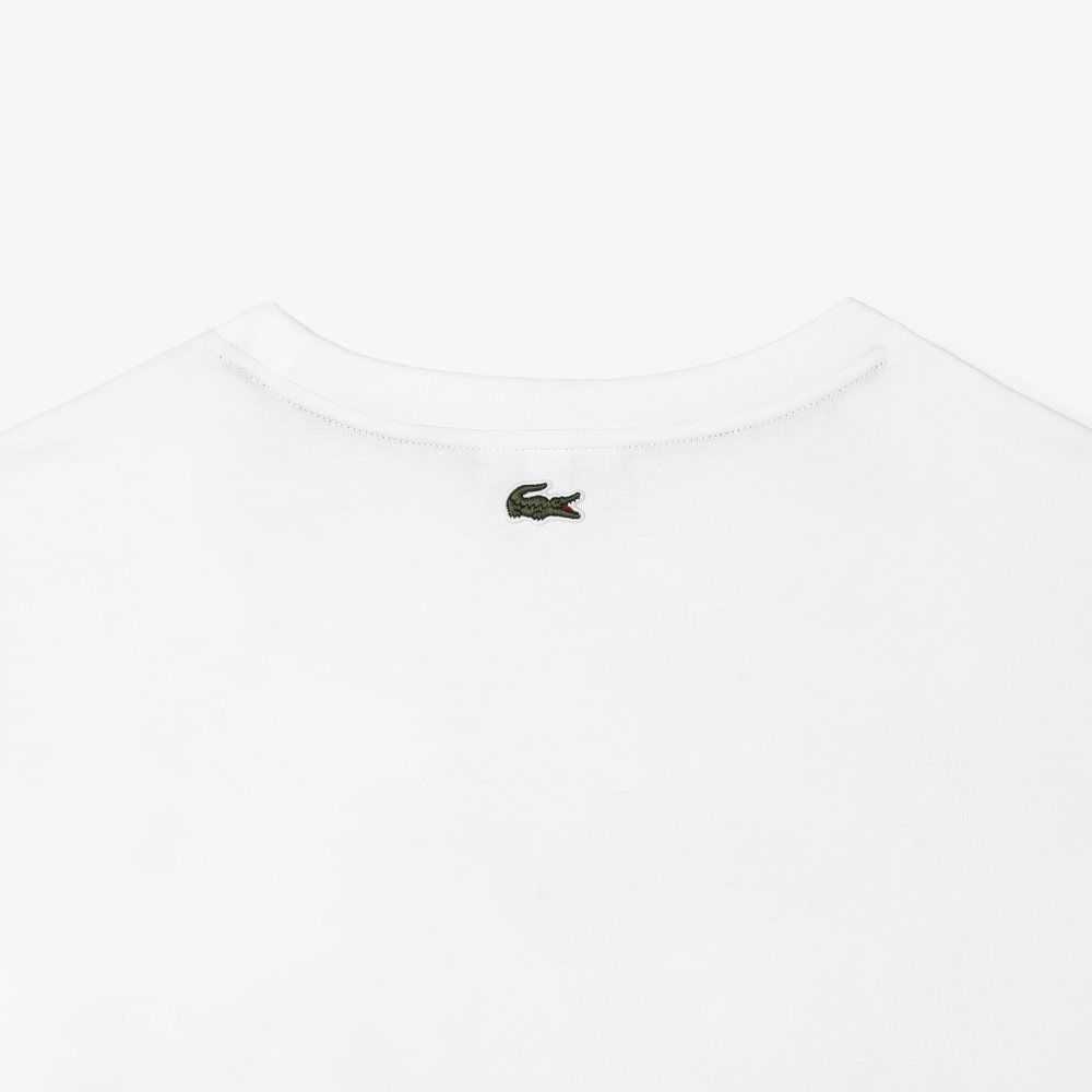 Lacoste Tall Fit Cotton T-Shirt White | DJIV-57846