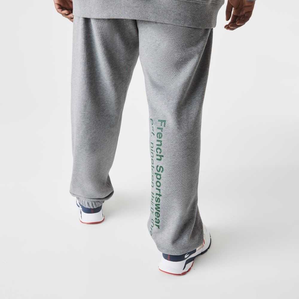 Lacoste Tall Fit Cotton Trackpants Grey Chine | ZDFL-61209