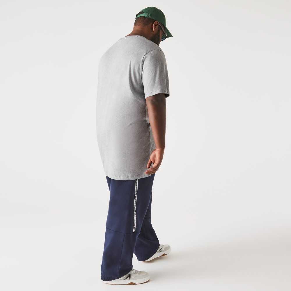 Lacoste Tall Fit Pima Cotton Jersey T-Shirt Grey Chine | AKPE-82609