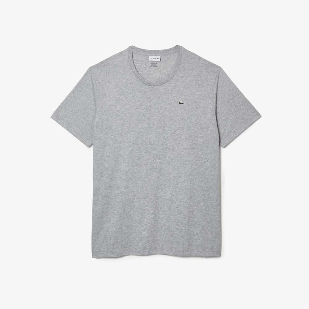 Lacoste Tall Fit Pima Cotton Jersey T-Shirt Grey Chine | AKPE-82609