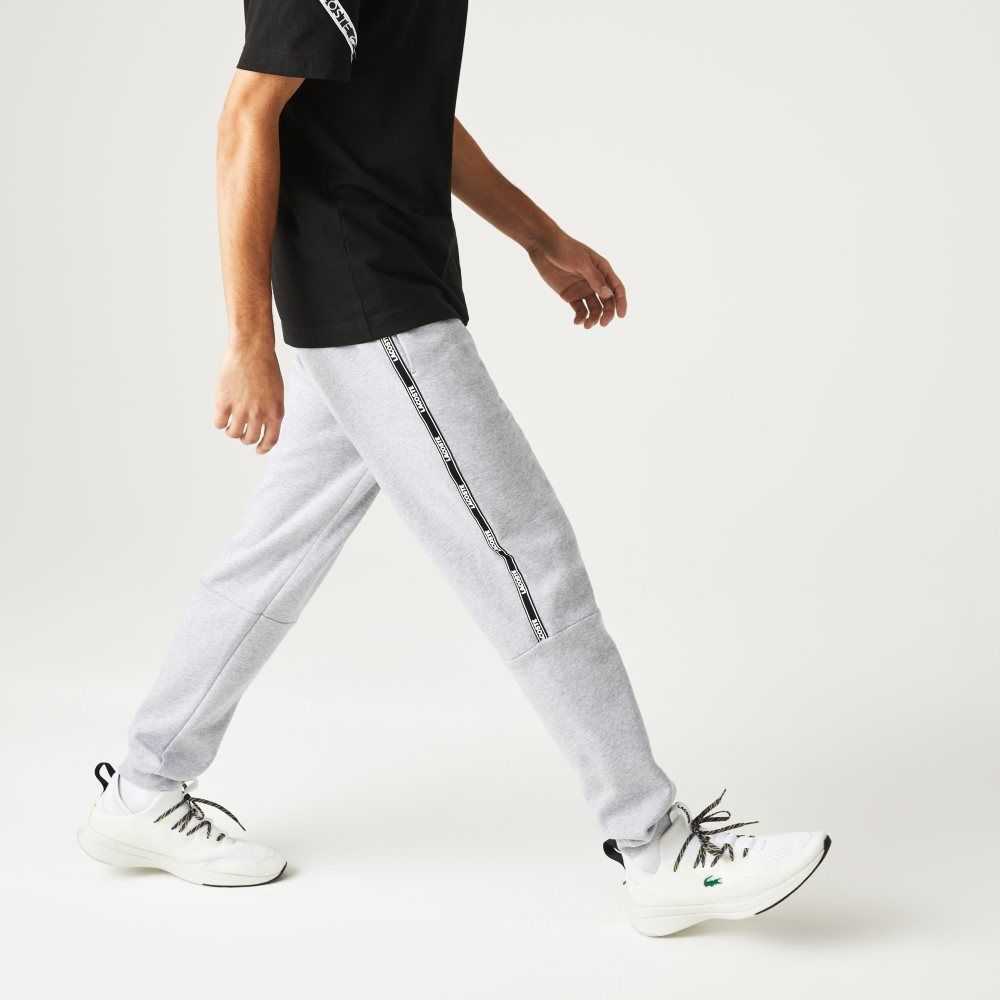 Lacoste Tapered Fit Branded Trackpants Grey Chine | ENHB-09437