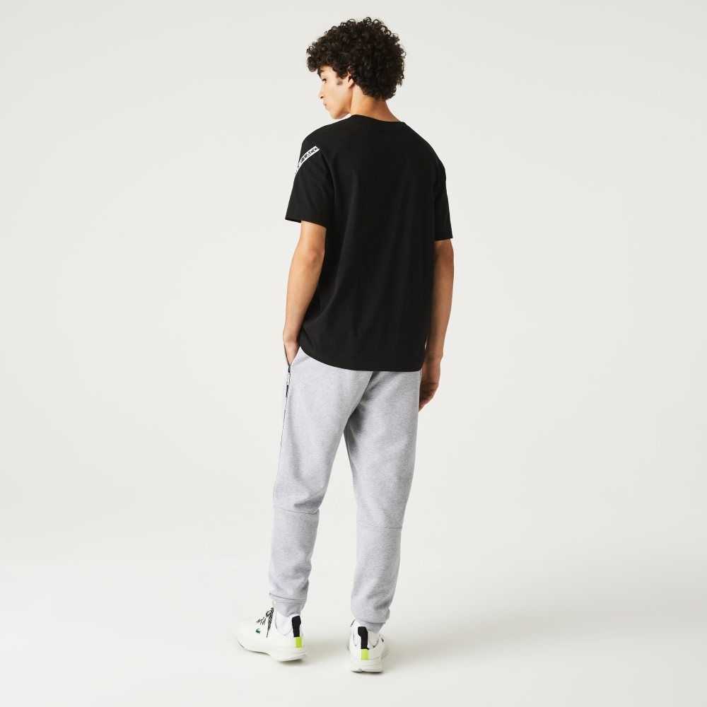 Lacoste Tapered Fit Branded Trackpants Grey Chine | ENHB-09437