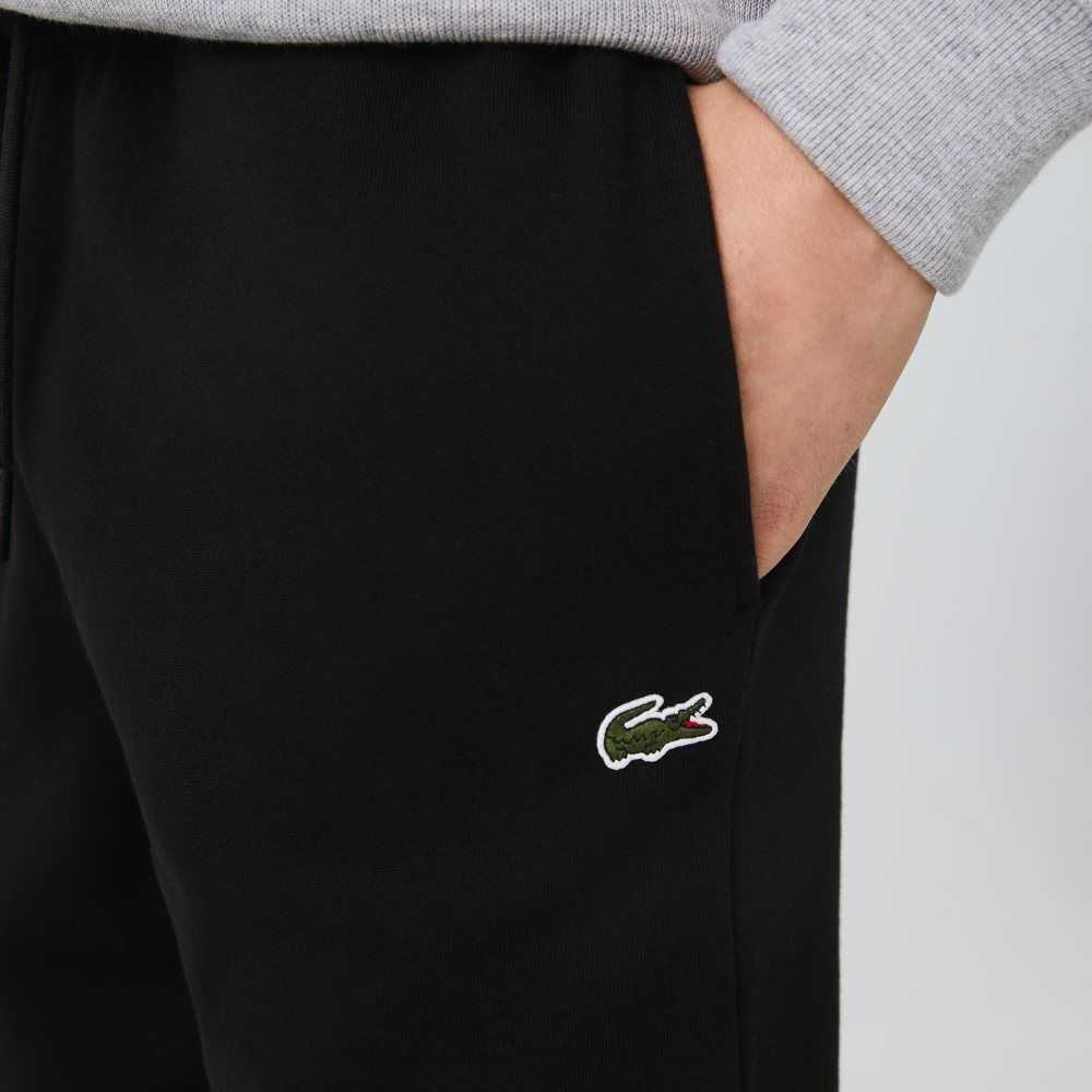 Lacoste Tapered Fit Fleece Trackpants Black | AQTO-41368