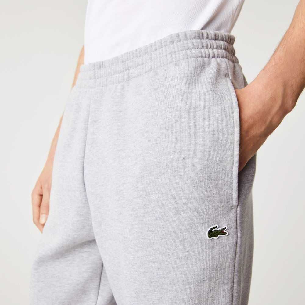 Lacoste Tapered Fit Fleece Trackpants Grey Chine | QGPL-34072