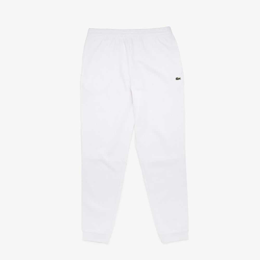 Lacoste Tapered Fit Fleece Trackpants White | SVUH-35901