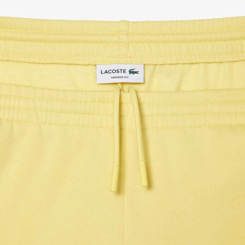 Lacoste Tapered Fit Fleece Trackpants Yellow | OTQY-07985