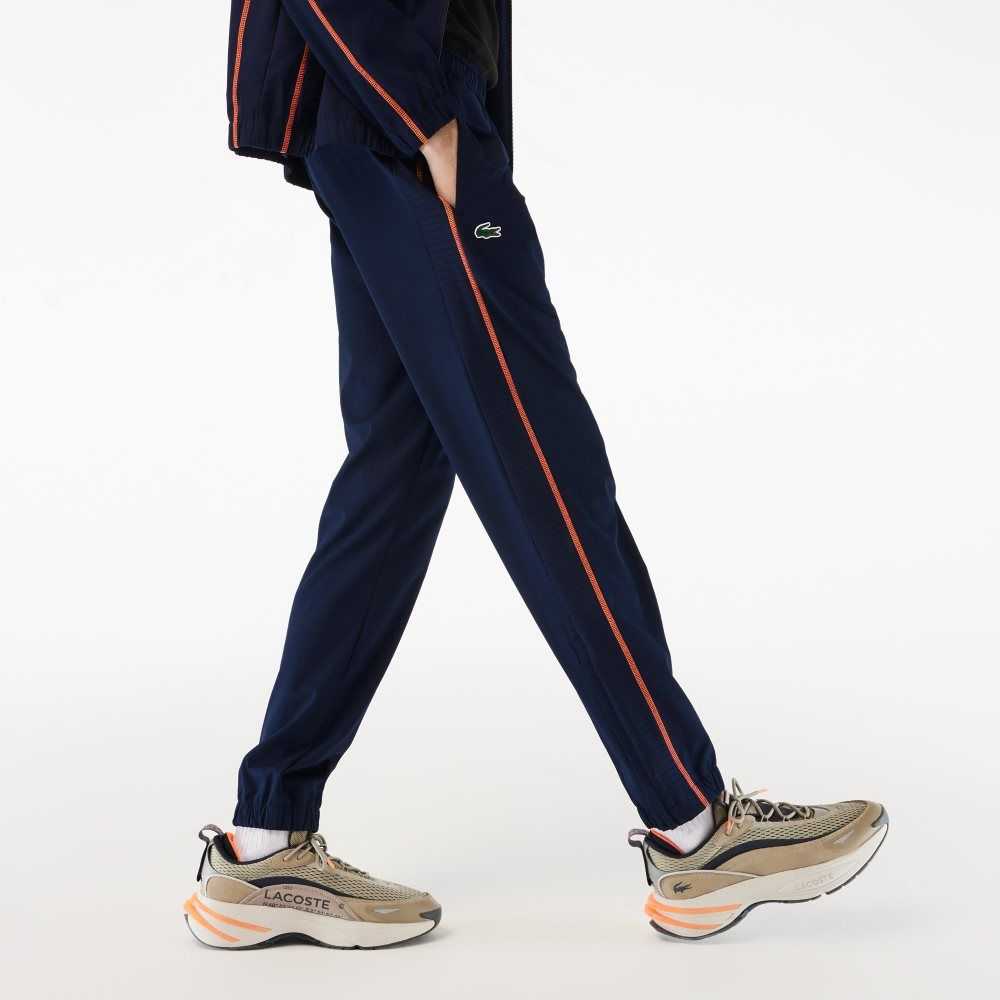 Lacoste Tennis High-Neck Jogger Set Navy Blue / Orange | KXQV-97805