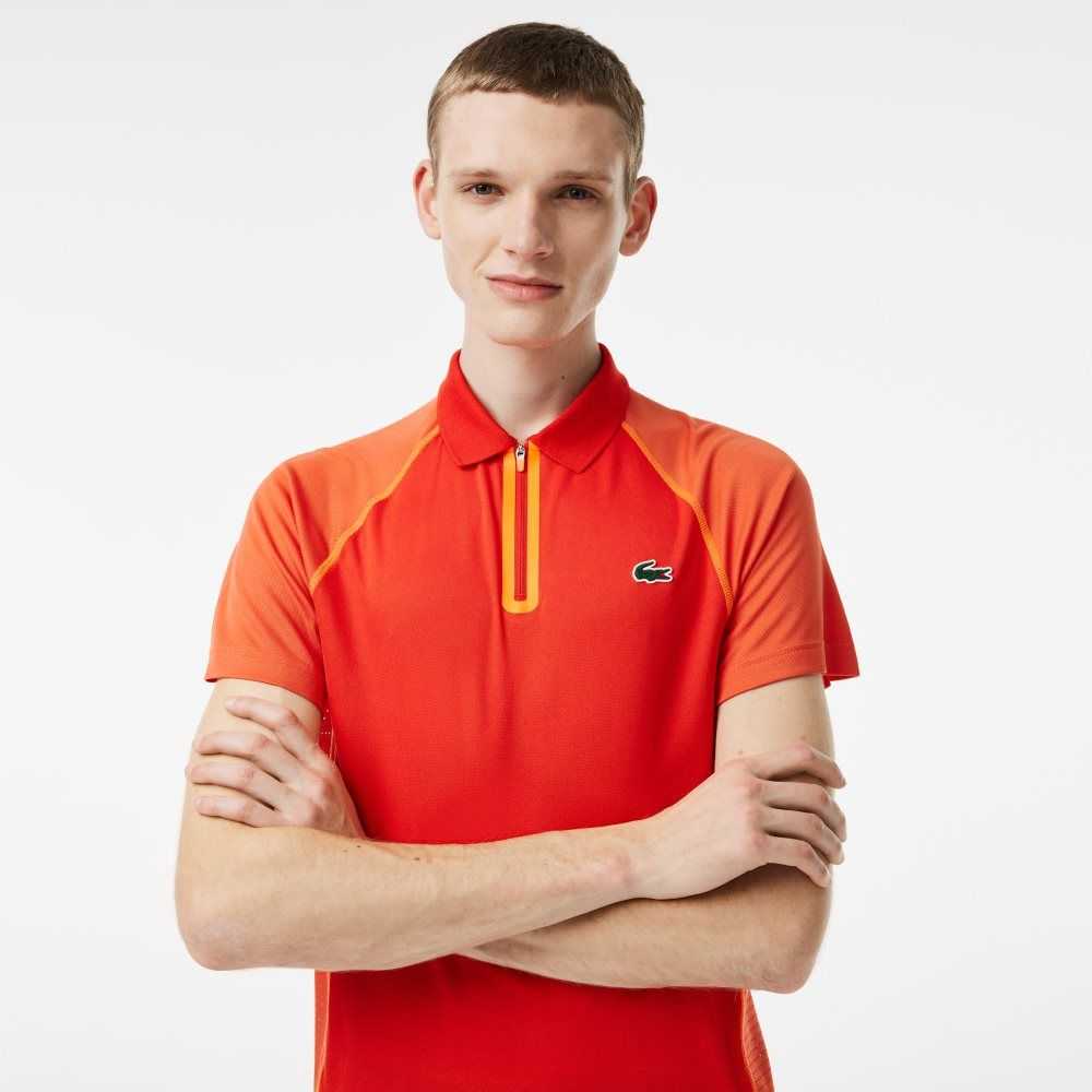 Lacoste Tennis Recycled Polyester Polo with Ultra-Dry Technology Red / Orange | ERDW-39672