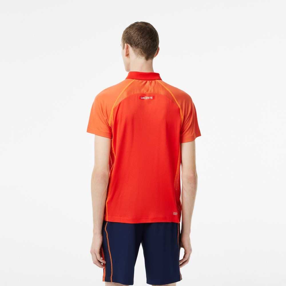 Lacoste Tennis Recycled Polyester Polo with Ultra-Dry Technology Red / Orange | ERDW-39672
