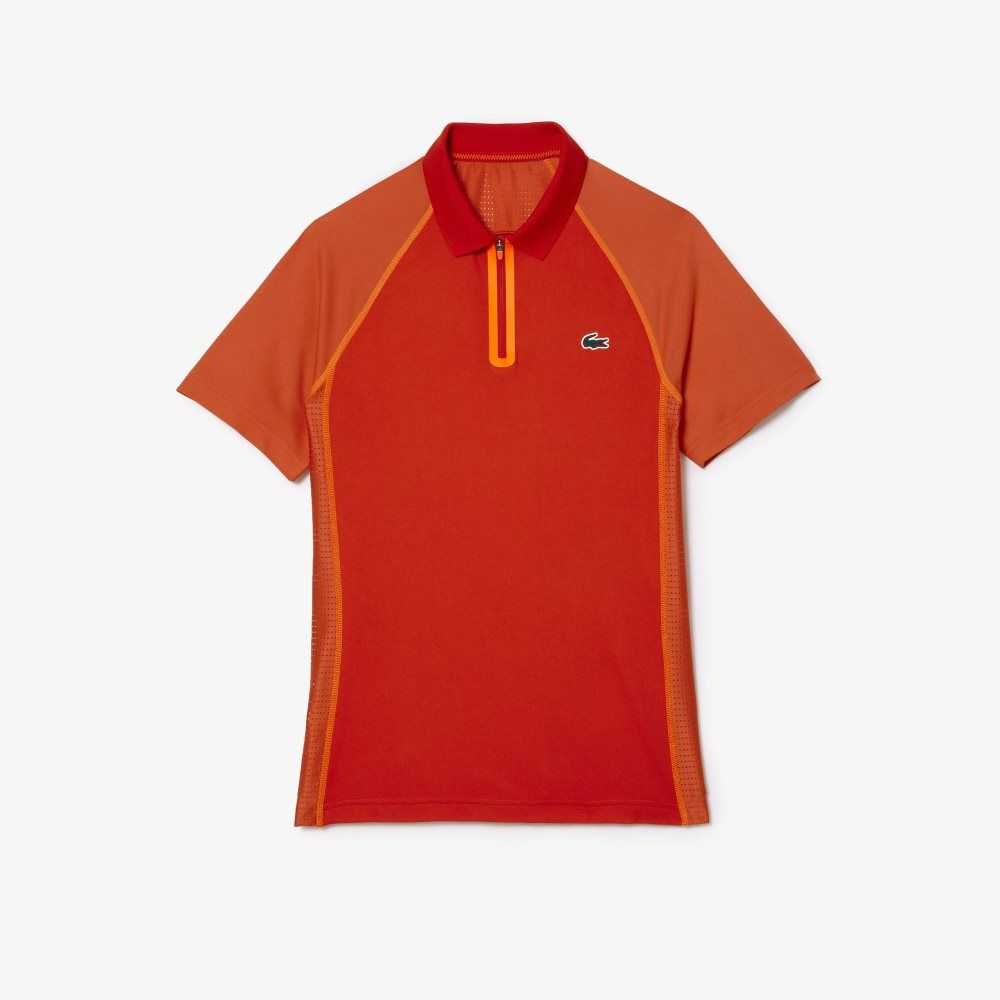 Lacoste Tennis Recycled Polyester Polo with Ultra-Dry Technology Red / Orange | ERDW-39672