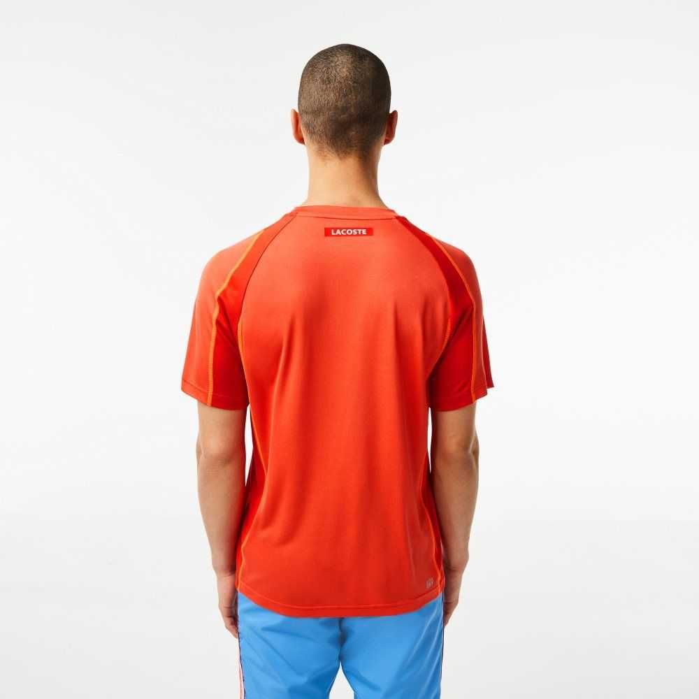 Lacoste Tennis T-Shirt in Tear Resistant Pique Orange / Red / Orange | ICKU-64530