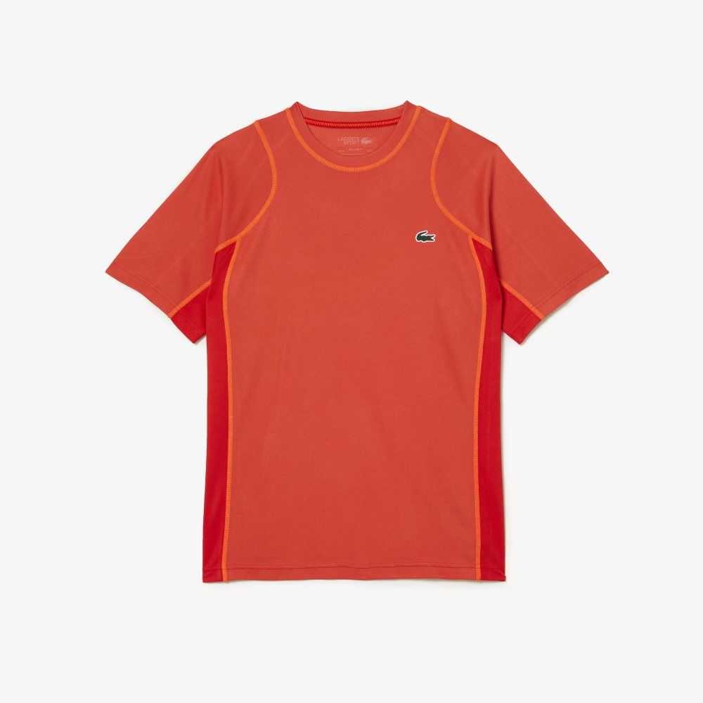 Lacoste Tennis T-Shirt in Tear Resistant Pique Orange / Red / Orange | ICKU-64530