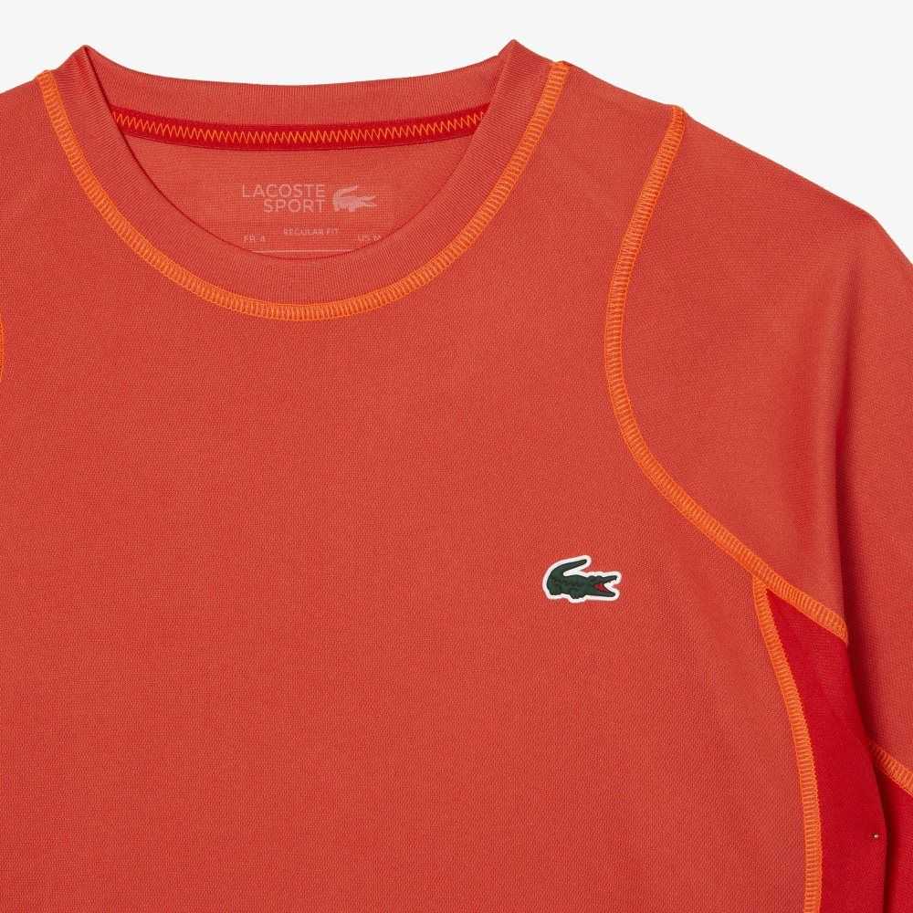 Lacoste Tennis T-Shirt in Tear Resistant Pique Orange / Red / Orange | ICKU-64530