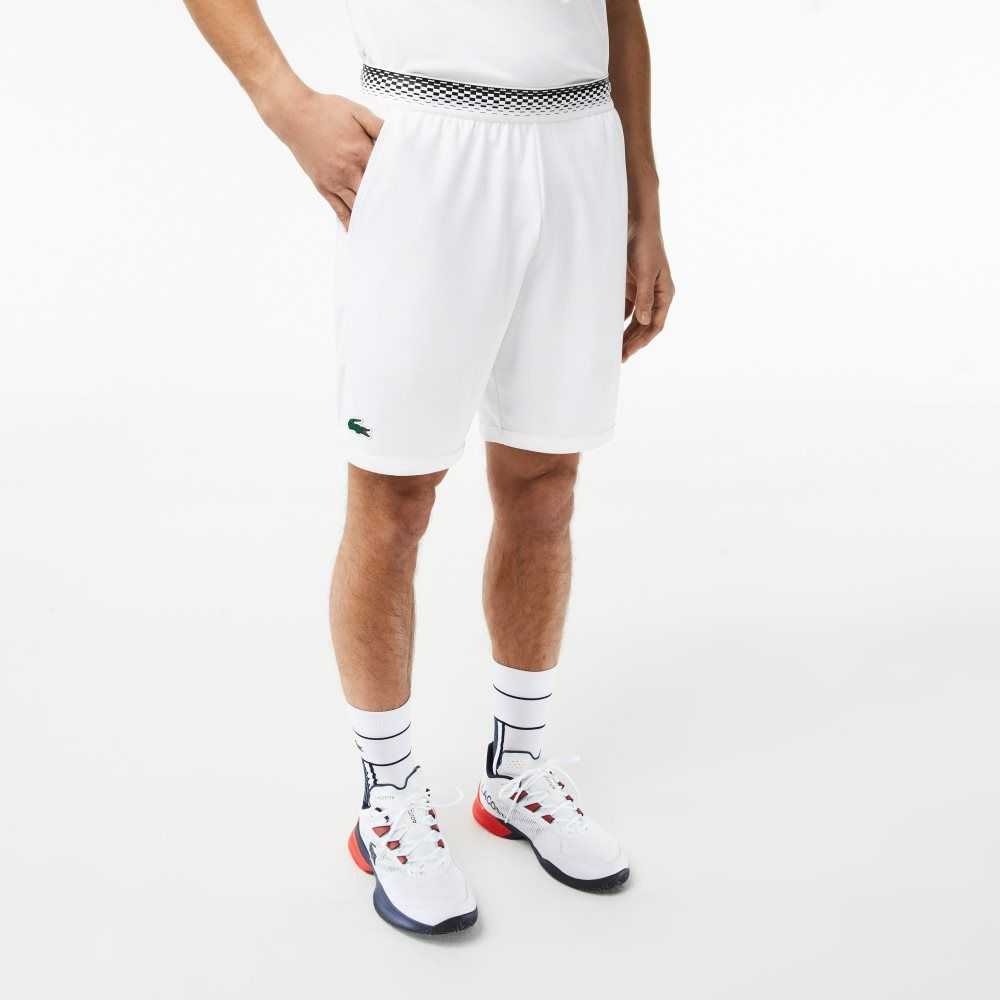 Lacoste Tennis x Daniil Medvedev Mesh Shorts White | AWYE-35082