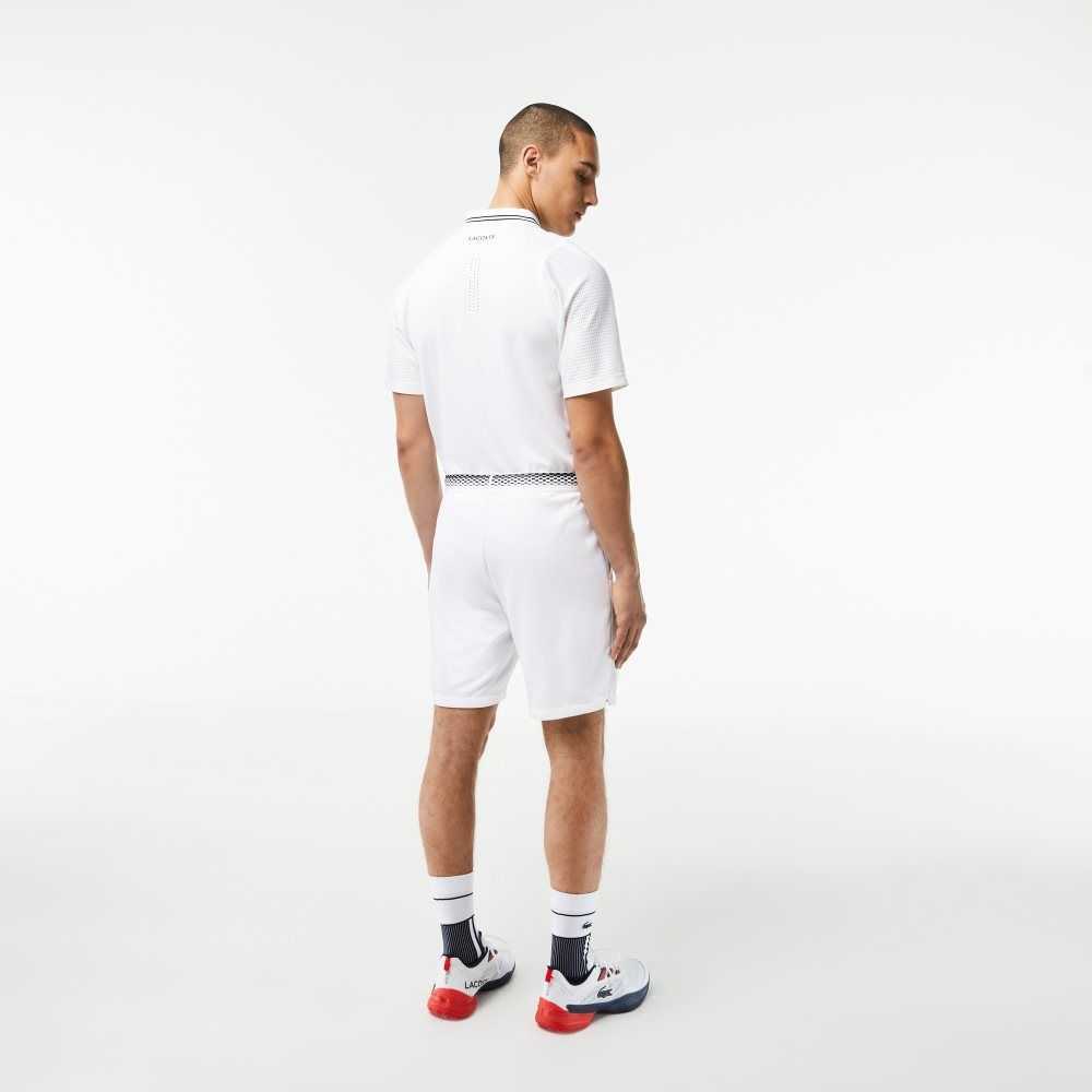 Lacoste Tennis x Daniil Medvedev Mesh Shorts White | AWYE-35082