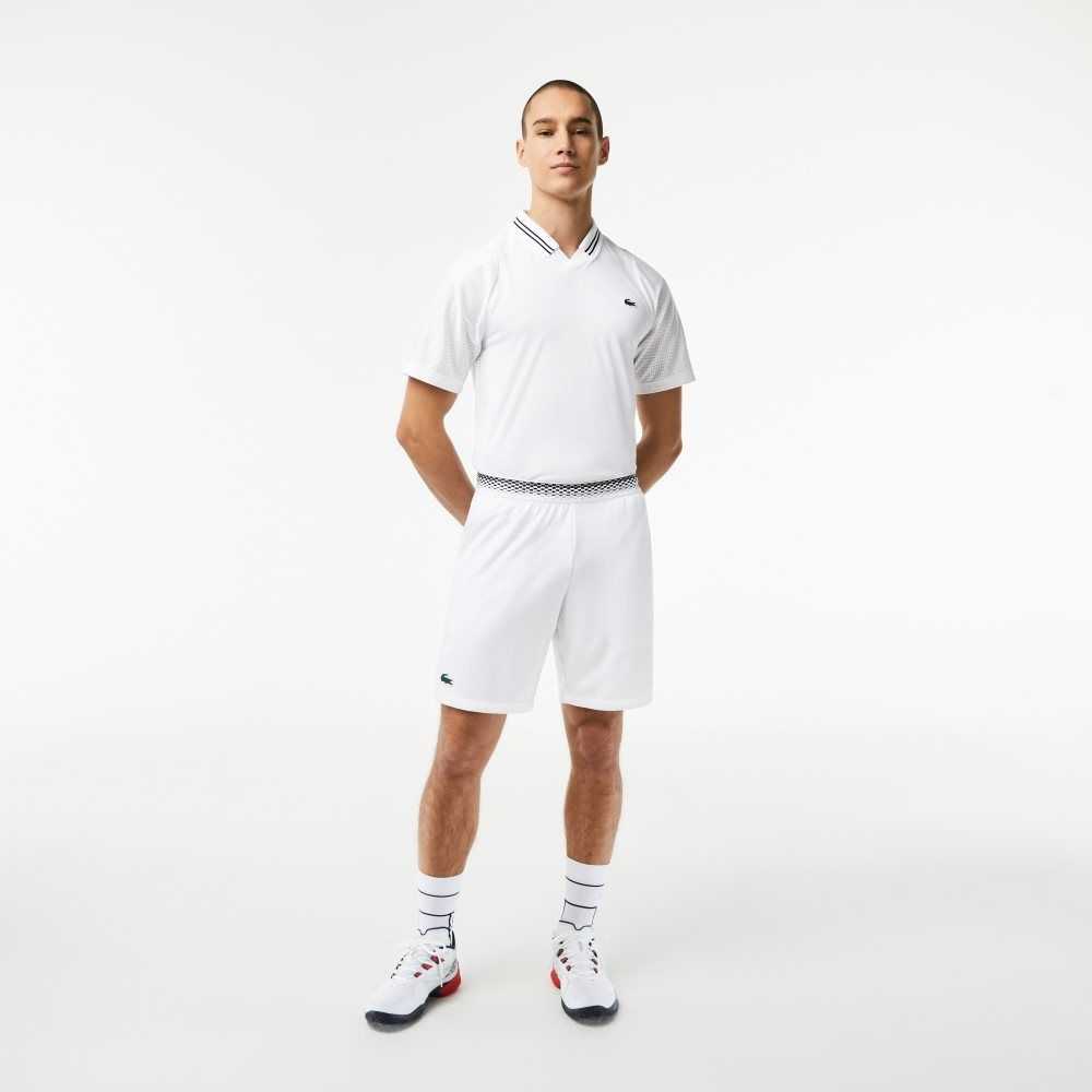 Lacoste Tennis x Daniil Medvedev Mesh Shorts White | AWYE-35082