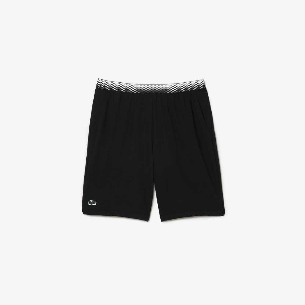 Lacoste Tennis x Daniil Medvedev Mesh Shorts Black | JAVG-32679