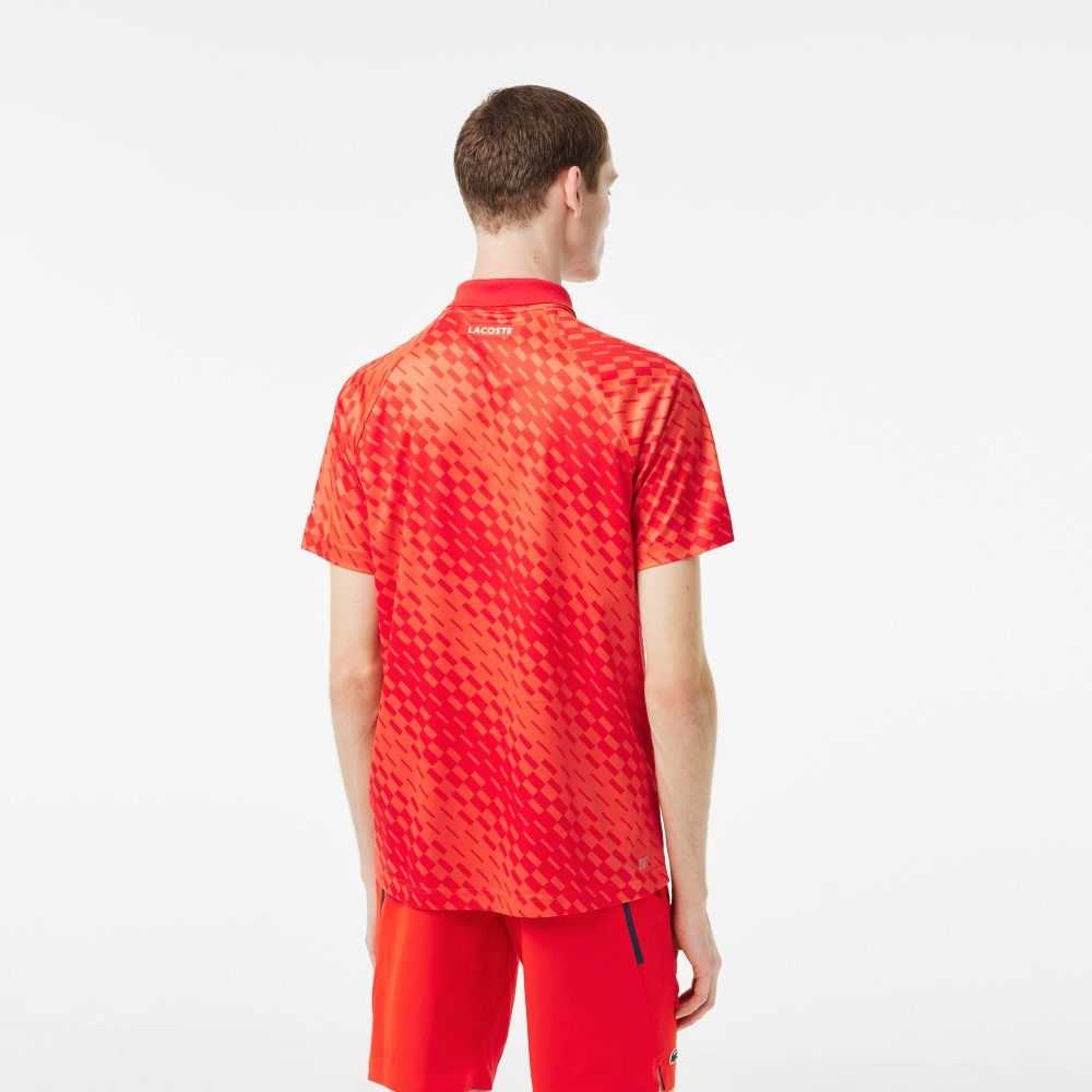 Lacoste Tennis x Novak Djokovic Fan Version Polo Red / Orange | JNDB-18043