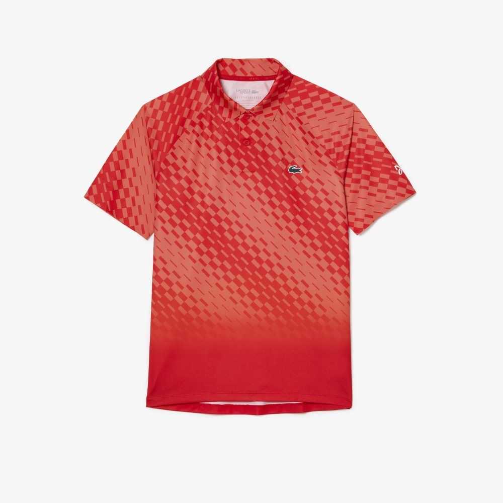 Lacoste Tennis x Novak Djokovic Player Version Polo Red / Orange | QHBF-54029