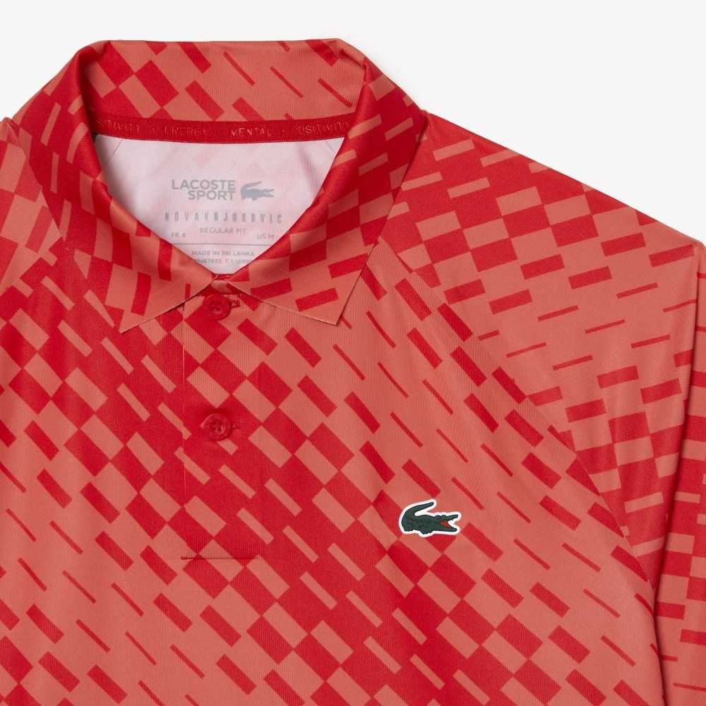 Lacoste Tennis x Novak Djokovic Player Version Polo Red / Orange | QHBF-54029