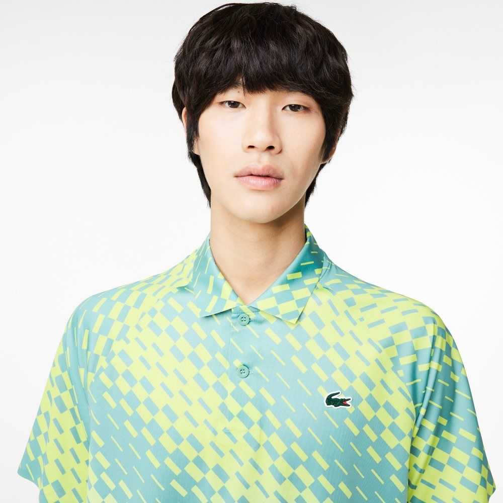 Lacoste Tennis x Novak Djokovic Player Version Polo Green / Yellow / Light Green | TJGL-48320