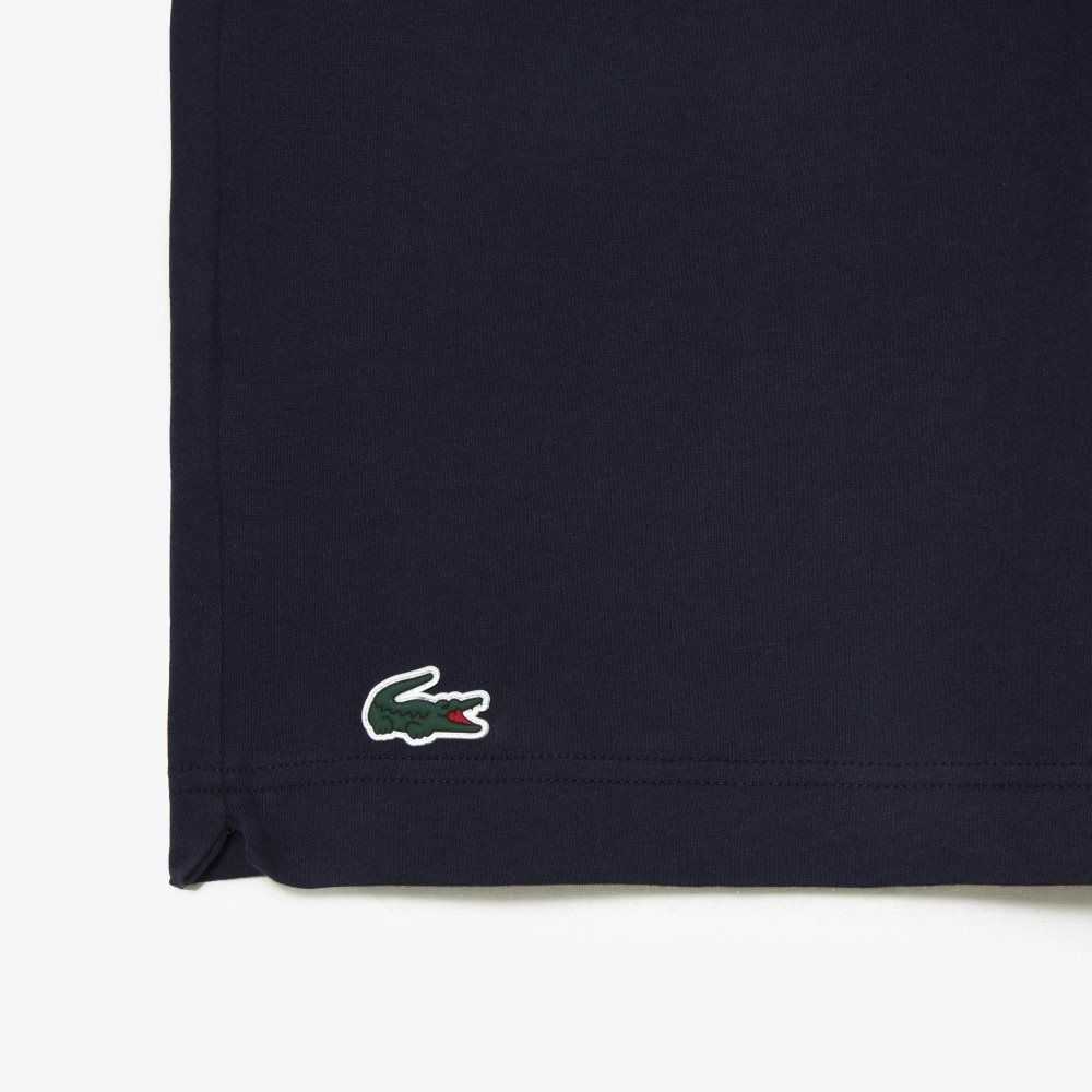 Lacoste Tennis x Novak Djokovic T-Shirt Navy Blue | FDYR-35890