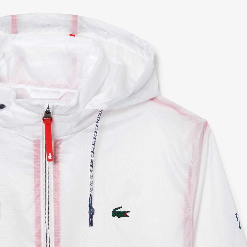 Lacoste Tennis x Novak Djokovic Zip Jacket White | UKVR-56743