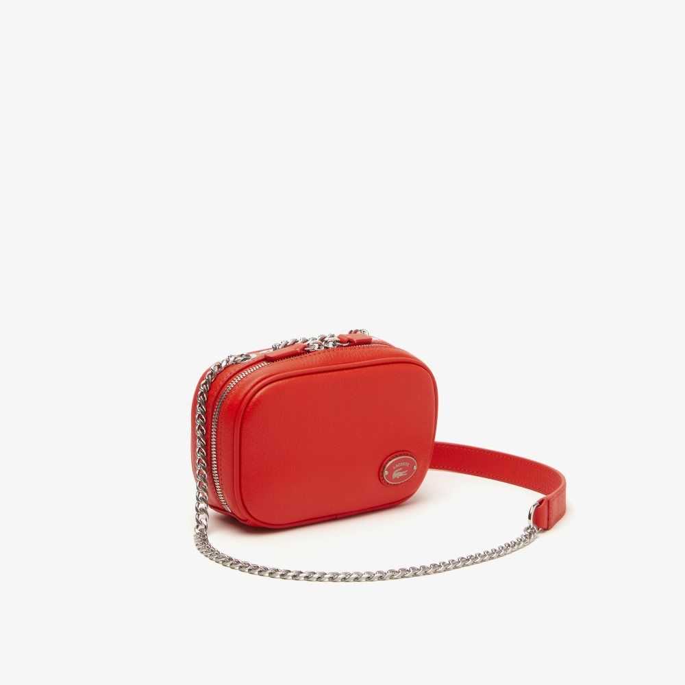 Lacoste Top Grain Leather Square Shoulder Bag Corrida | ORGV-23164