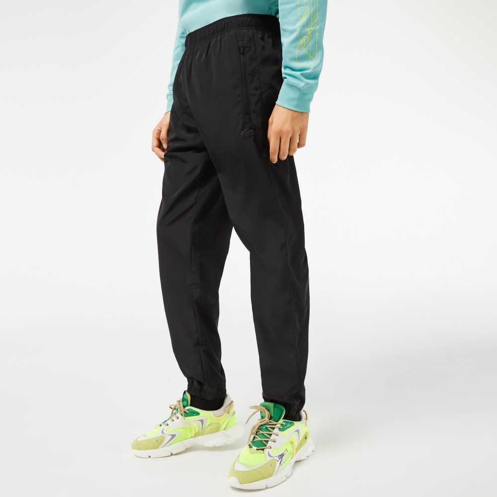 Lacoste Track Pants with GPS Coordinates Black | JGXI-35810