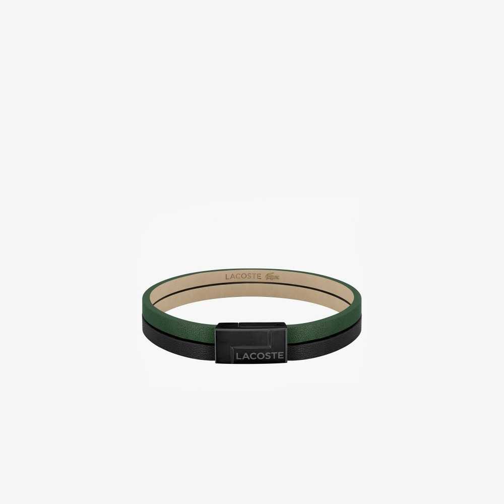 Lacoste Traveler Bracelet Green And Black | HQIX-79324