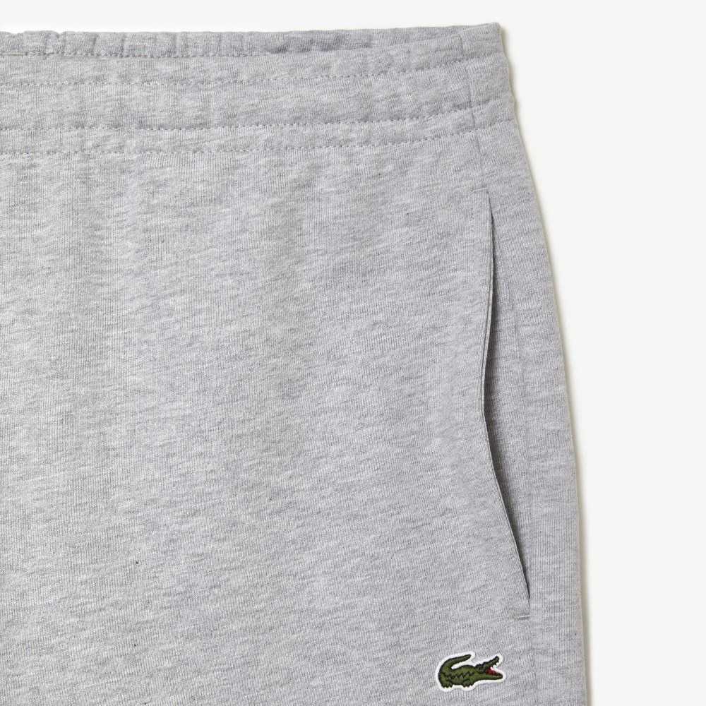 Lacoste Unbrushed Cotton Fleece Shorts Grey Chine | MPDU-24190