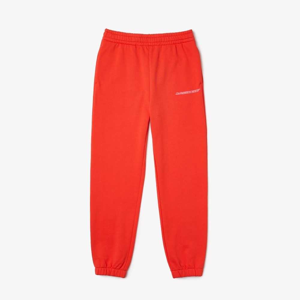 Lacoste Unbrushed Flannel Joggers Orange | UIZG-01768