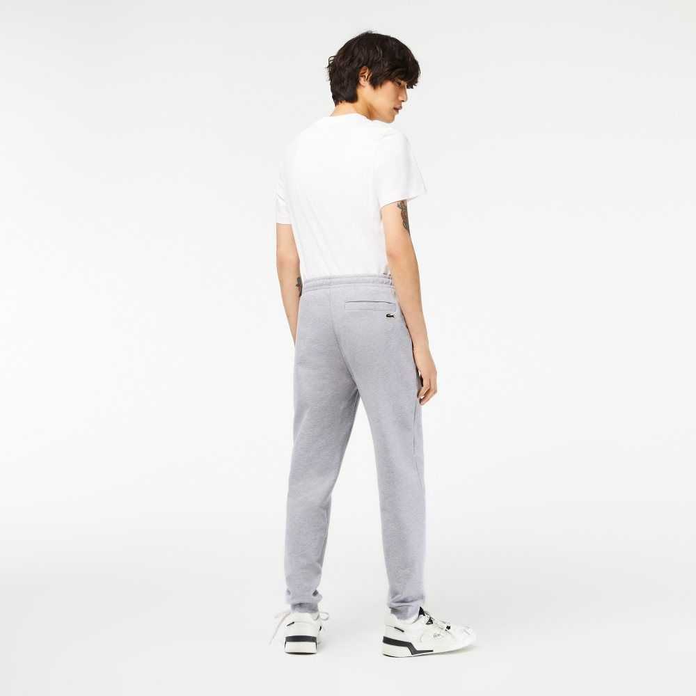 Lacoste Unbrushed Fleece Track Pants Grey Chine | JLOA-90452