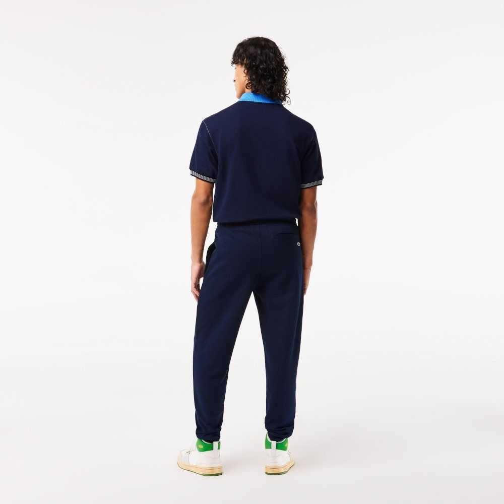 Lacoste Unbrushed Fleece Track Pants Navy Blue | XQJN-19346