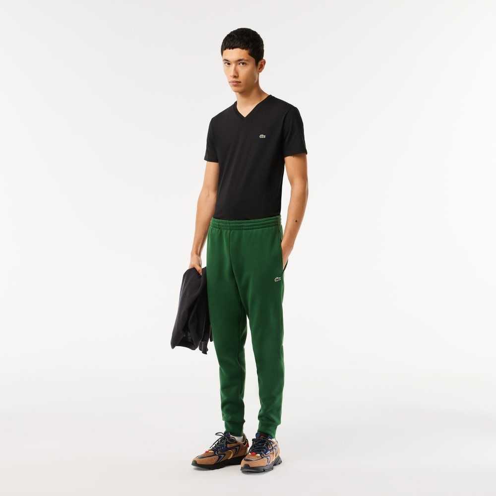 Lacoste V-Neck Pima Cotton Jersey T-Shirt Black | LOQY-14975