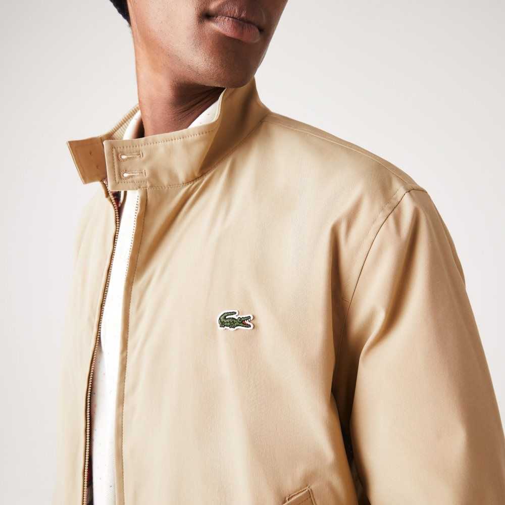 Lacoste Water-Repellent Light Twill Jacket Beige | SJIG-29871