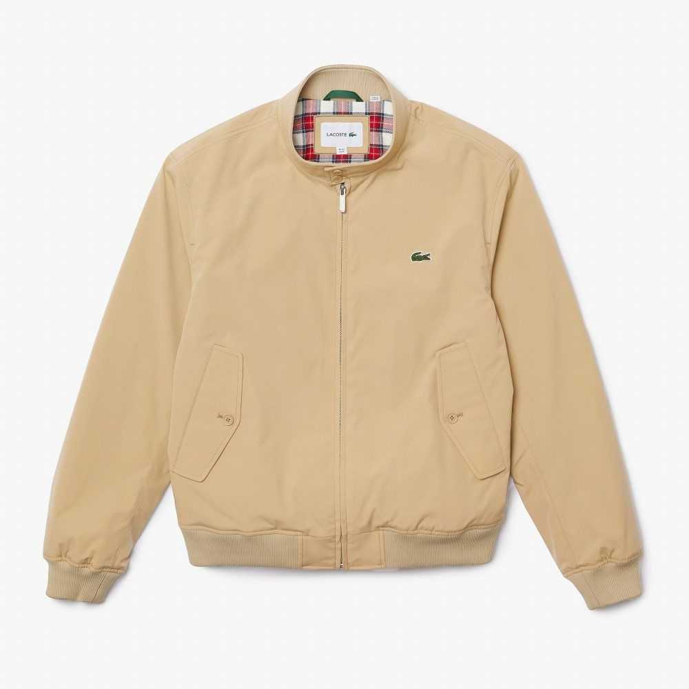 Lacoste Water-Repellent Light Twill Jacket Beige | SJIG-29871