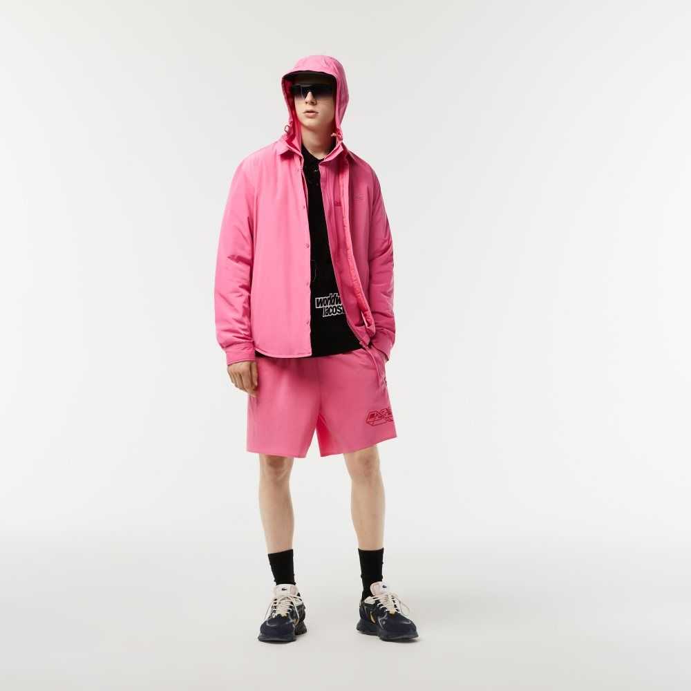 Lacoste Water Repellent Overshirt Pink | TWQF-01945