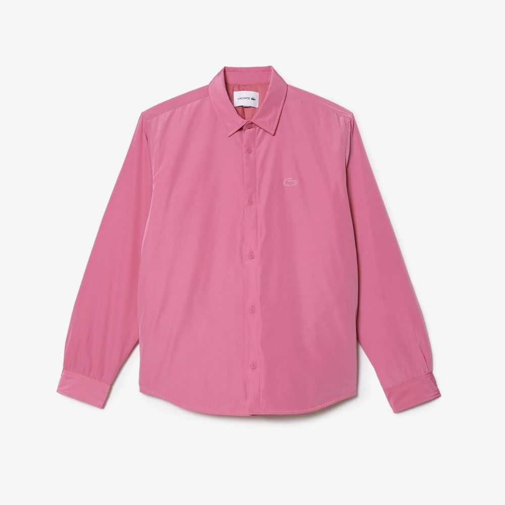 Lacoste Water Repellent Overshirt Pink | TWQF-01945