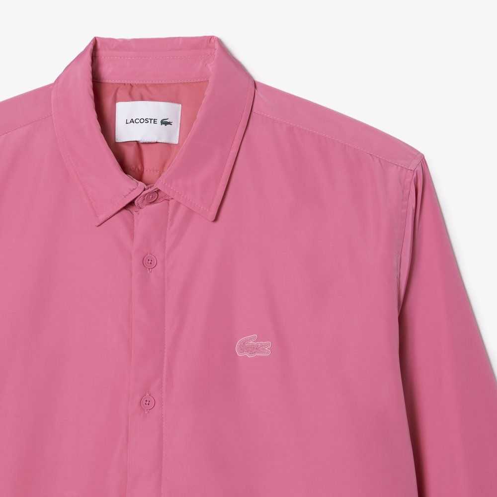 Lacoste Water Repellent Overshirt Pink | TWQF-01945