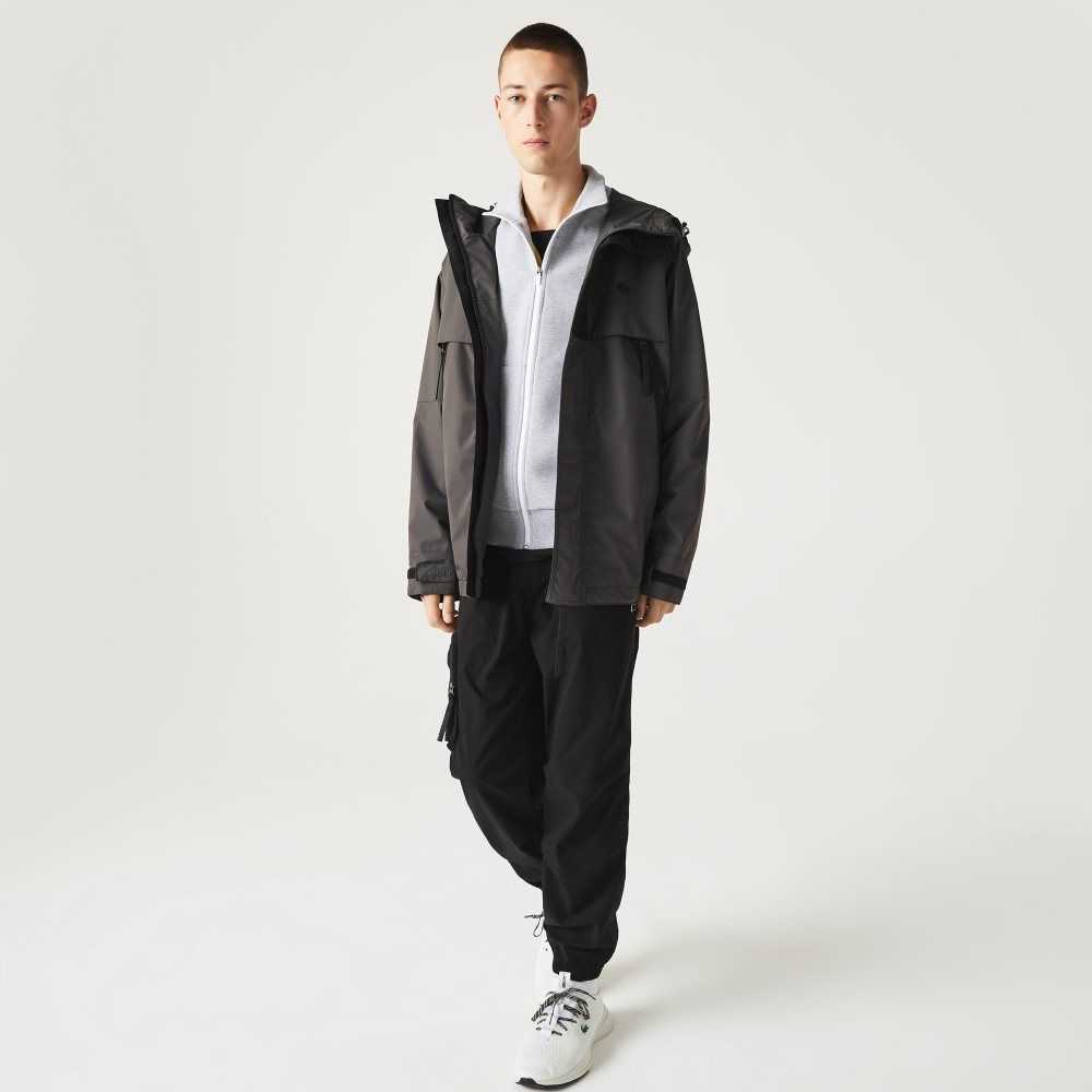 Lacoste Water-Repellent Parka Black | CVKY-37256