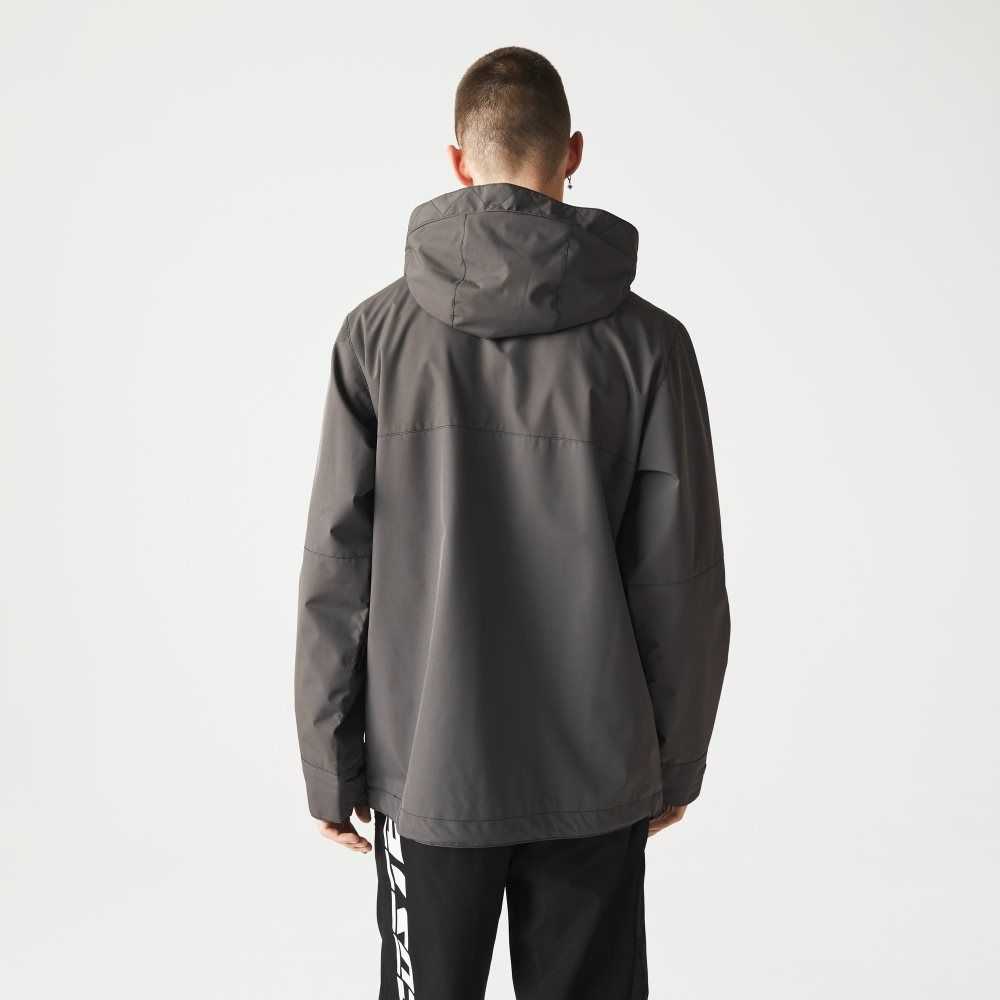 Lacoste Water-Repellent Parka Black | CVKY-37256